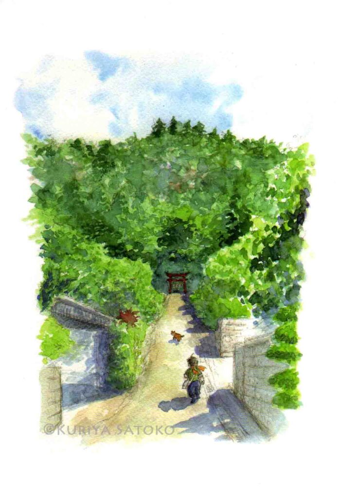 Kuriya Satoko/ Candela Guest House postcard　カンタとハルボの旅する松本（栗谷さと子 / カンデラゲストハウス）