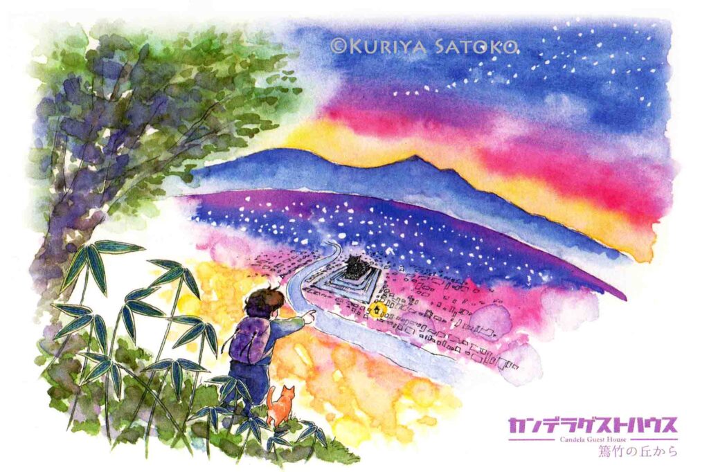 Kuriya Satoko/ Candela Guest House postcard　カンタとハルボの旅する松本（栗谷さと子 / カンデラゲストハウス）
