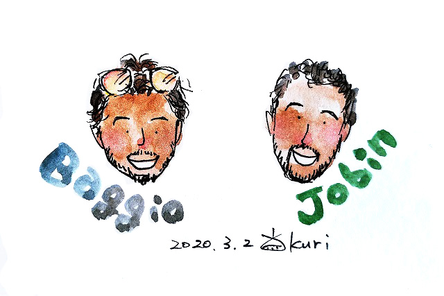 Kuriya Satoko portrait 栗谷さと子　ミニ似顔絵