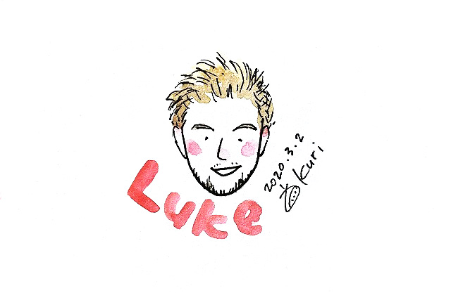 Kuriya Satoko portrait 栗谷さと子　ミニ似顔絵