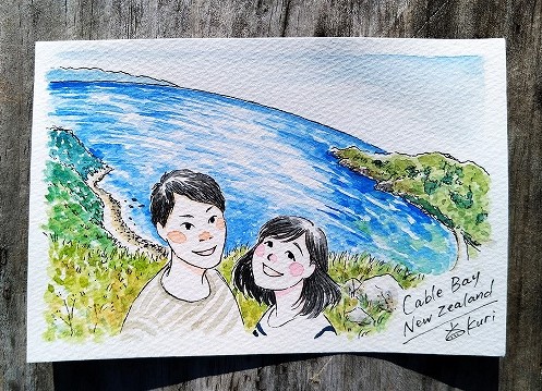 Kuriya Satoko portrait 栗谷さと子 似顔絵