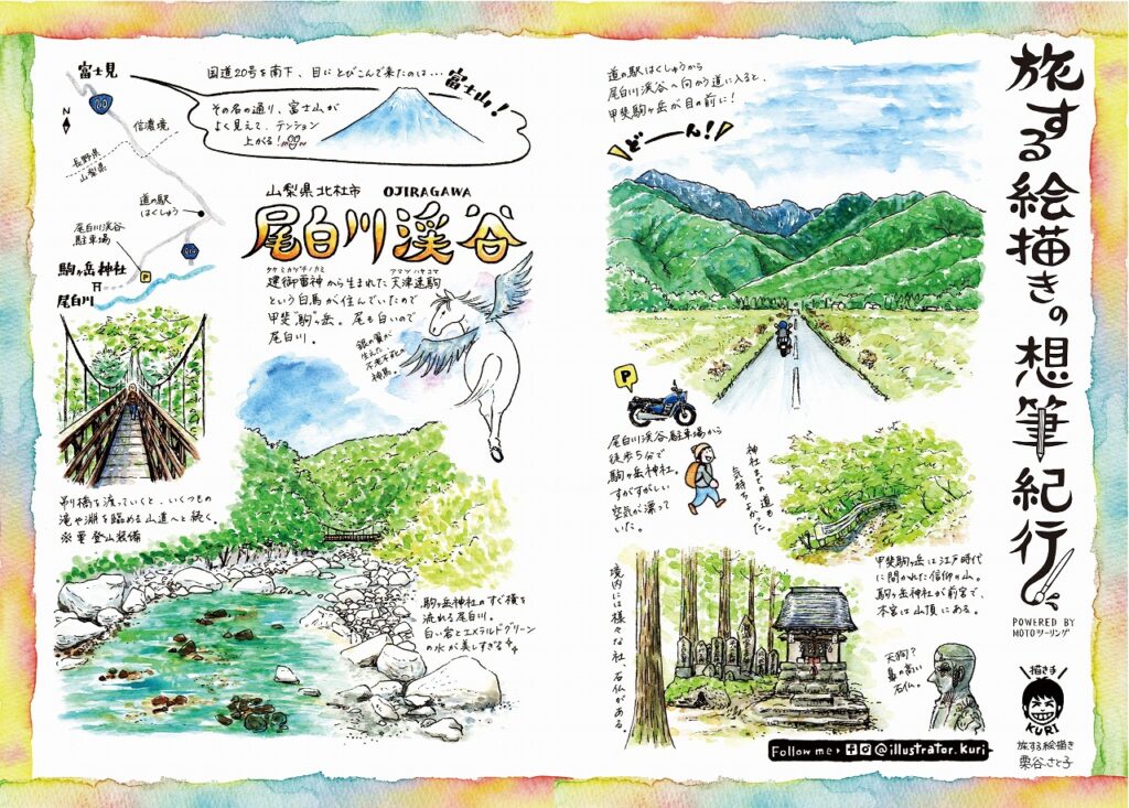 Kuriya Satoko journal 栗谷さと子　MOTOツーリング　旅する絵描きの想筆紀行