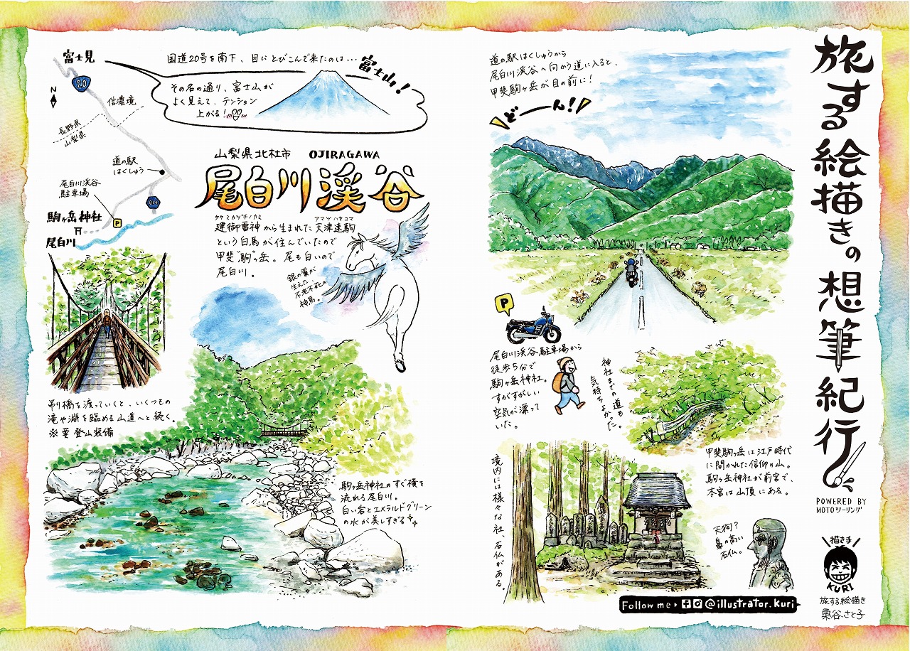 Kuriya Satoko journal 栗谷さと子　MOTOツーリング　旅する絵描きの想筆紀行