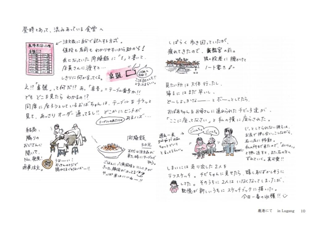 栗谷さと子　絵描きKURIが旅した台湾 Kuriya Satoko Sketch Travel in Taiwan
旅日記