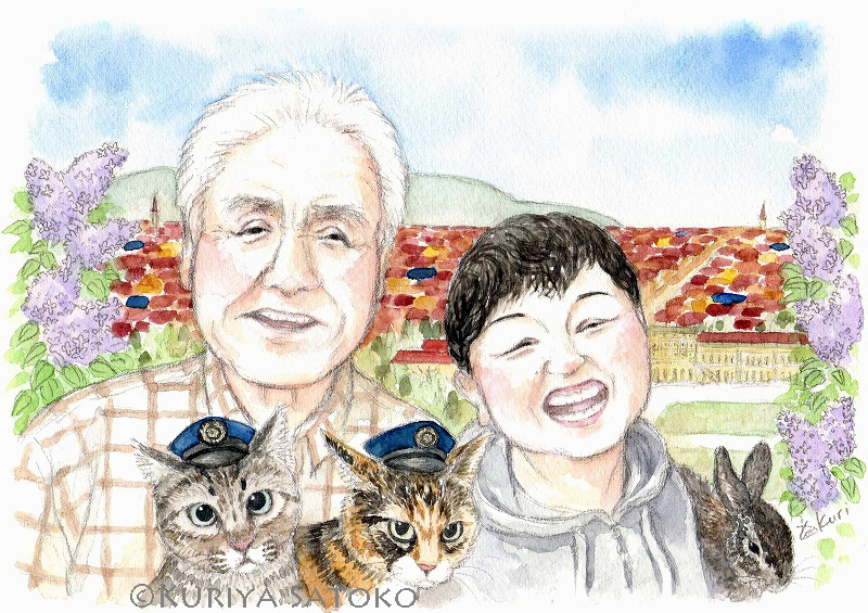 栗谷さと子　似顔絵　Kuriya Satoko Portrait