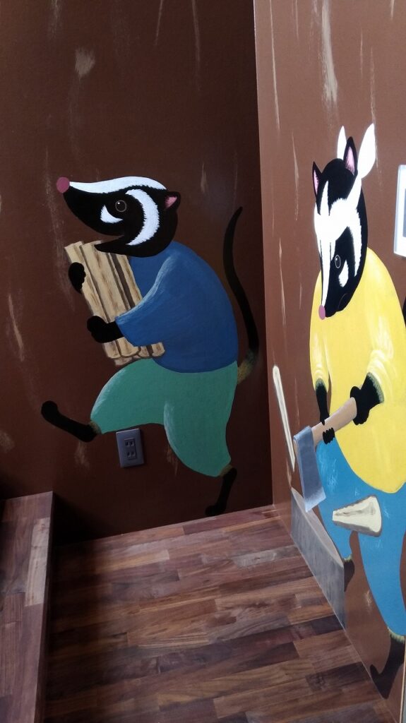 栗谷さと子　マツモトサトヤマドアーズ　壁画　Kuriya Satoko mural painting