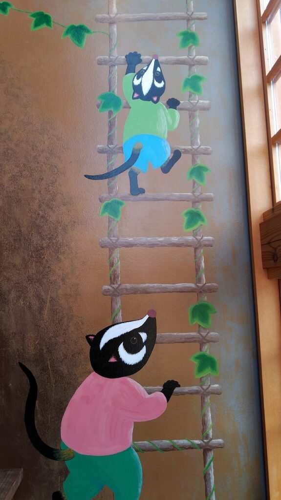 栗谷さと子　マツモトサトヤマドアーズ　壁画　Kuriya Satoko mural painting