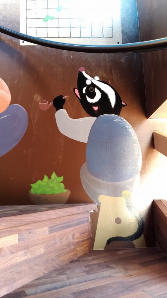 栗谷さと子　マツモトサトヤマドアーズ　壁画　Kuriya Satoko mural painting