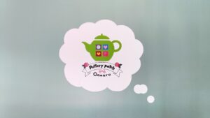 Pottery patch Oamaru logo painting painted by Satoko kuriya 栗谷さと子　壁画